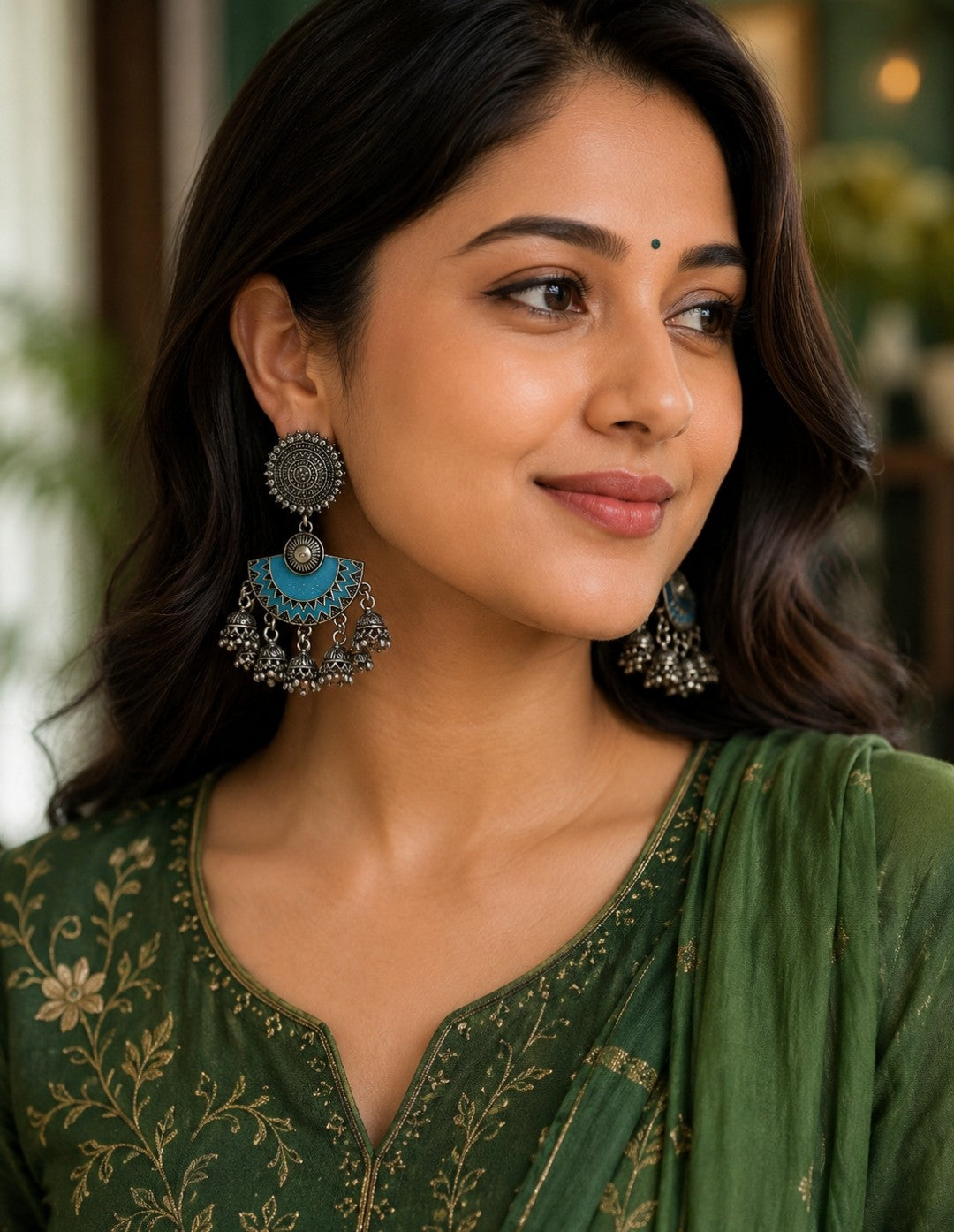 Antique gold /silver plated Earring