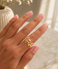 Gold / Silver Plated Anti Tarnish Stainless Steel Contemporary Adjustable Finger Ring