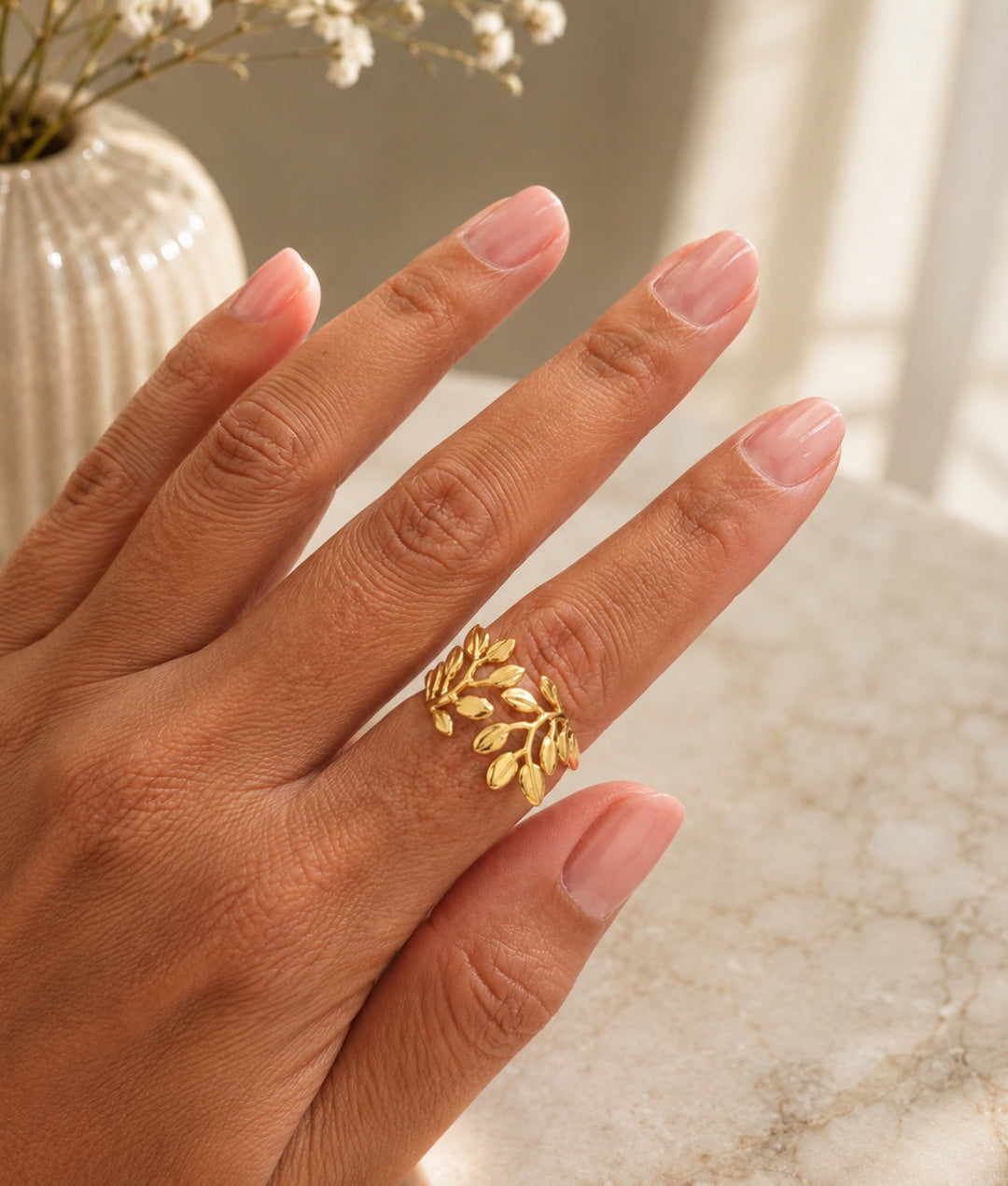 Gold / Silver Plated Anti Tarnish Stainless Steel Contemporary Adjustable Finger Ring