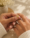 Gold / Silver Plated Anti Tarnish Stainless Steel Contemporary Adjustable Finger Ring