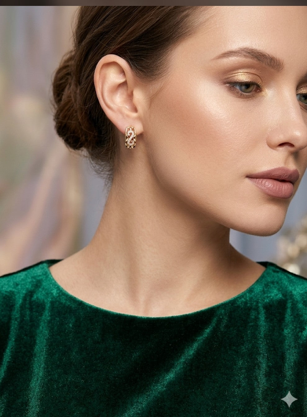 Stainless steel - Gold /silver plated Ear Ring ( Premium Quality)