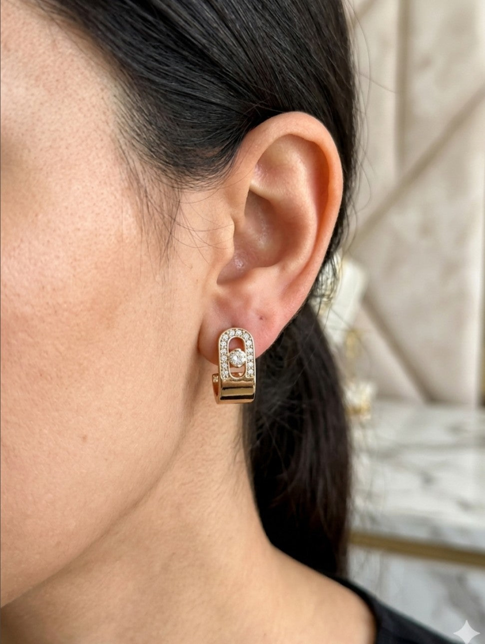 Stainless steel - Gold /silver plated Ear Ring ( Premium Quality)