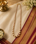 Handcrafted Pearl and  Stone Chain – Antique Gold Finish (Premium Quality)