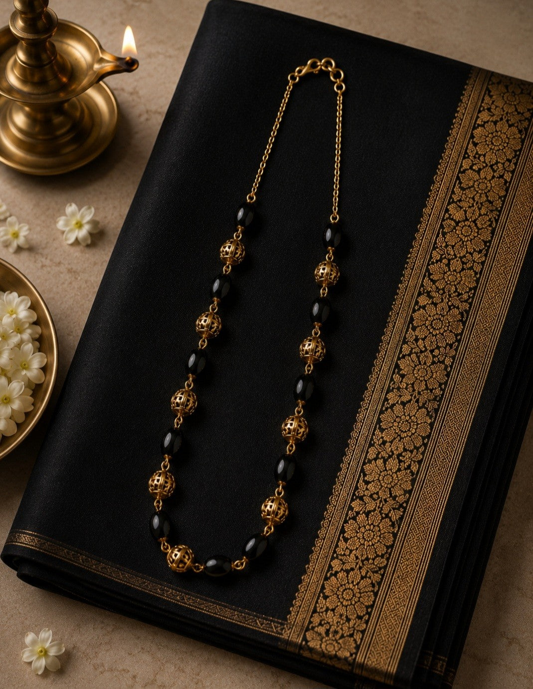 Handcrafted Pearl and Stone Necklace – Festive Collection (Premium Quality)