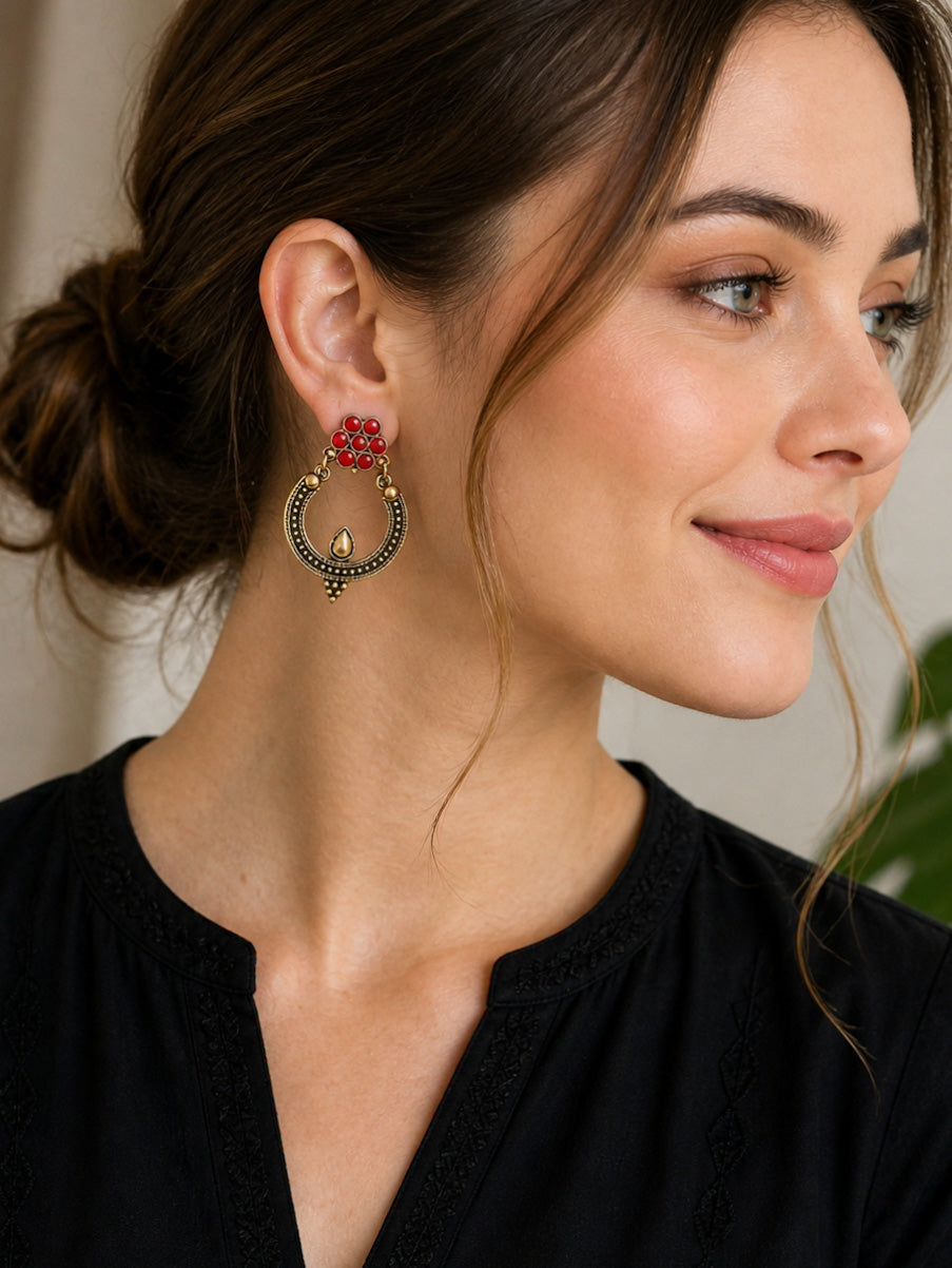 Antique Silver/ Gold Plated  Earring