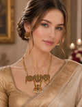 Gold-Plated Kerala Onam Necklace | Traditional Festive Jewellery