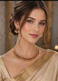 Gold-Plated Kerala Onam Necklace | Traditional Festive Jewellery